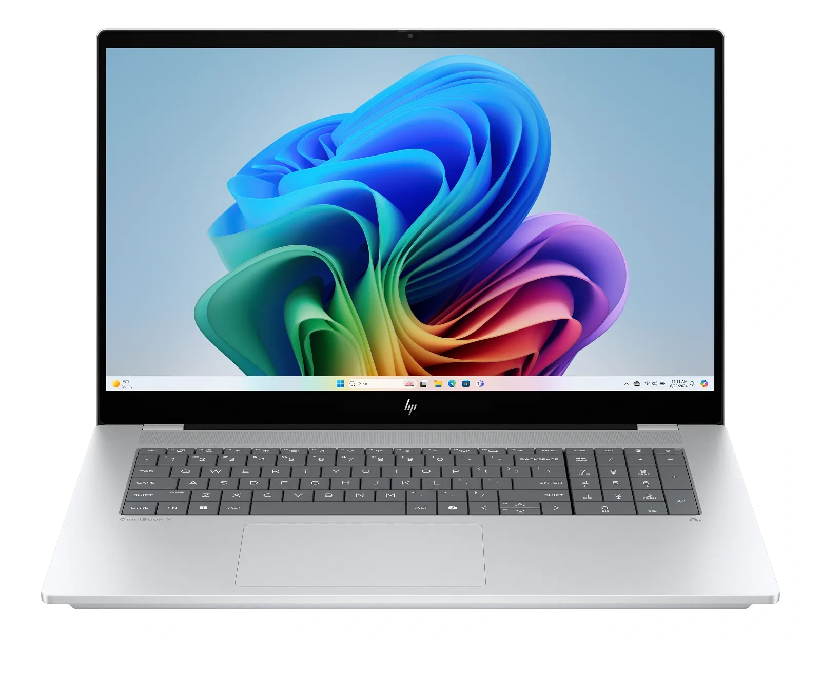 HP OMNIBOOK X (17-DD1585CL) 17.3" FHD TOUCHSCREEN LAPTOP SILVER [Pad Numérico]