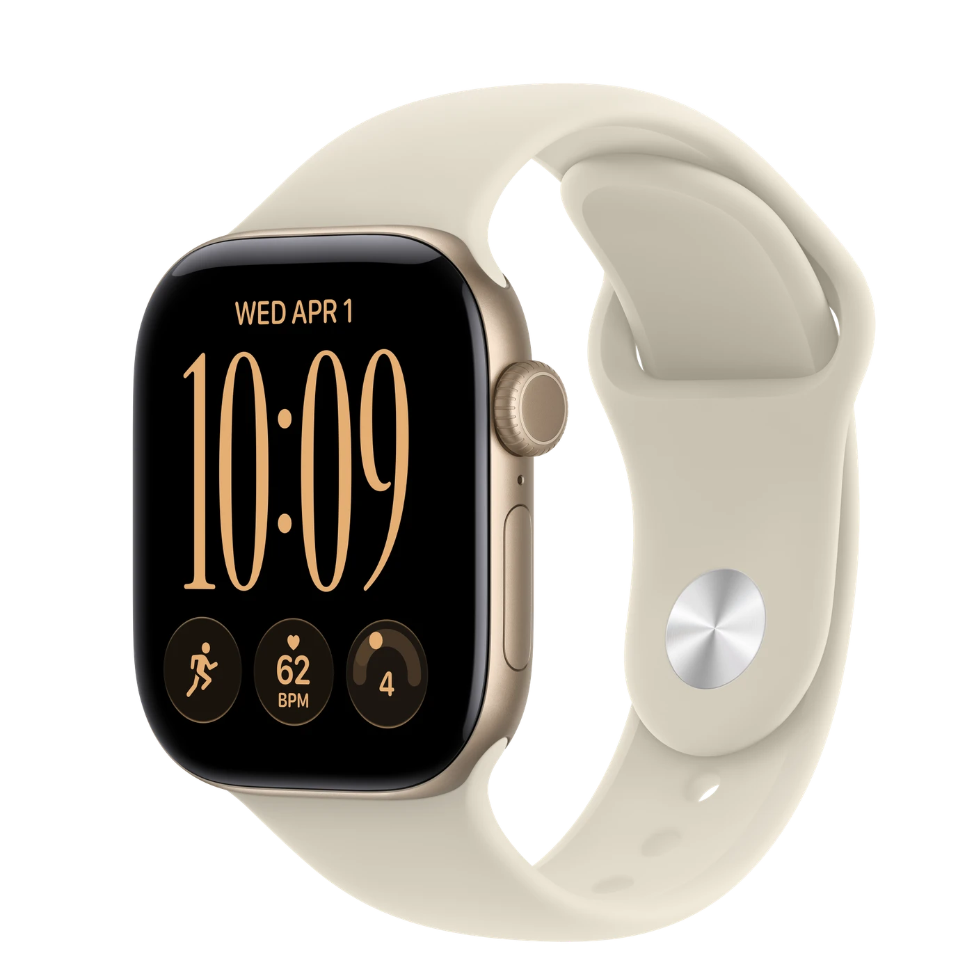 Apple Watch Series 12 GPS 42mm Light Gold Aluminum Case with S/M Sand Sport Band