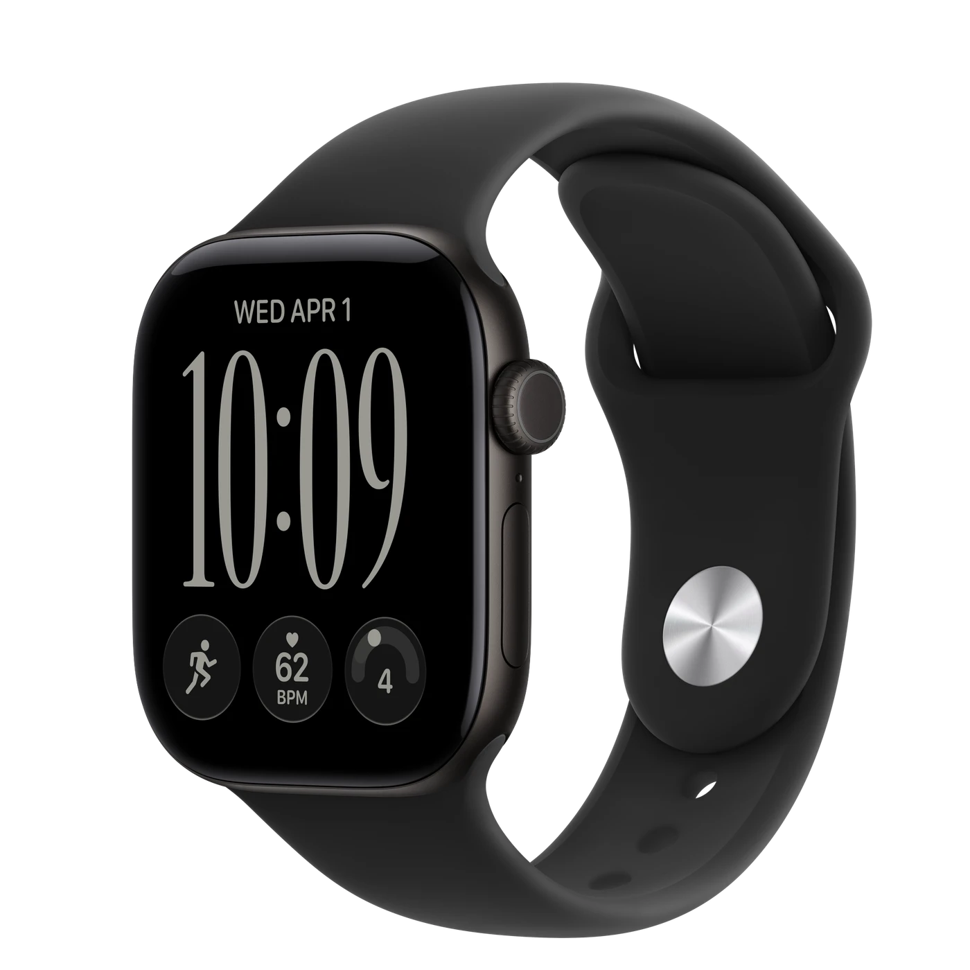 Apple Watch Series 12 GPS + Cellular 42mm Black Aluminum Case with S/M Black Sport Band