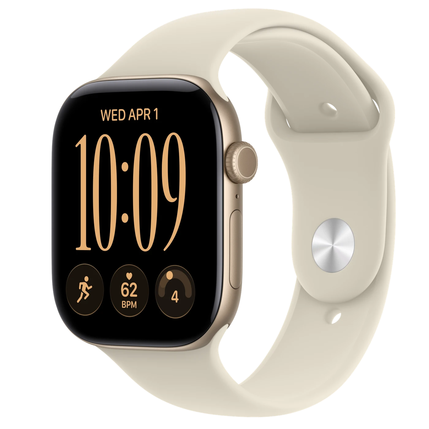 Apple Watch Series 12 GPS + Cellular 46mm Light Gold Al  Sand Sport Band M/L