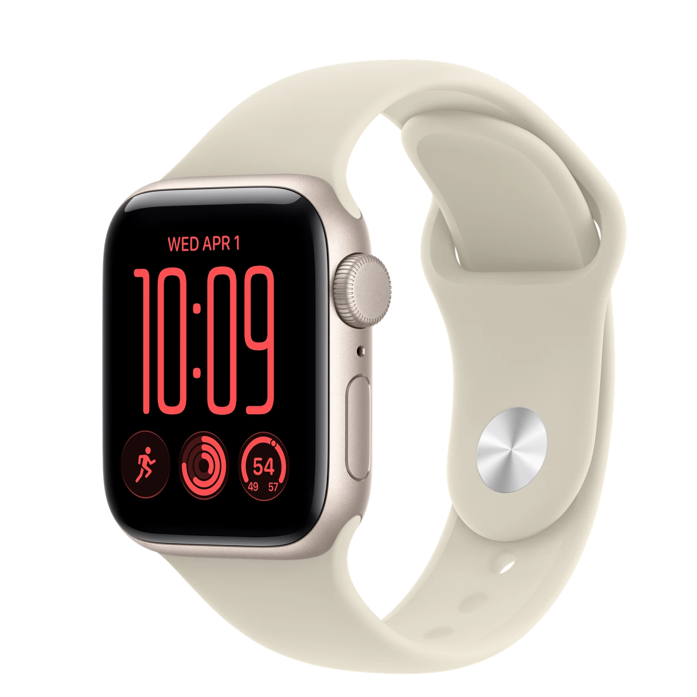 Apple Watch SE 3 GPS 40mm Starlight Aluminum Case with Starlight Sport Band S/M